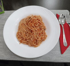 spaghetti arrabiata pizzeria venezia